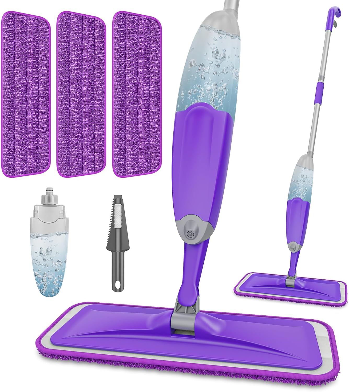 Spray Mop for Floor Cleaning with 3 Microfiber Pads