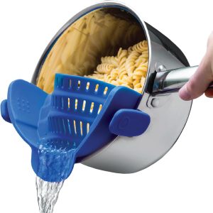 Silicone Clip-On Pot Strainer for Pasta and Vegetables
