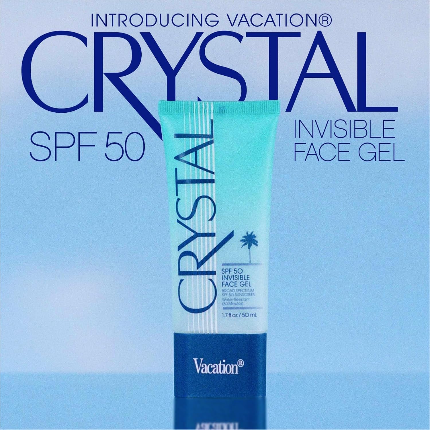 Vacation Crystal SPF 50 Invisible Face Gel Sunscreen – Lightweight Clear Gel - Image 2