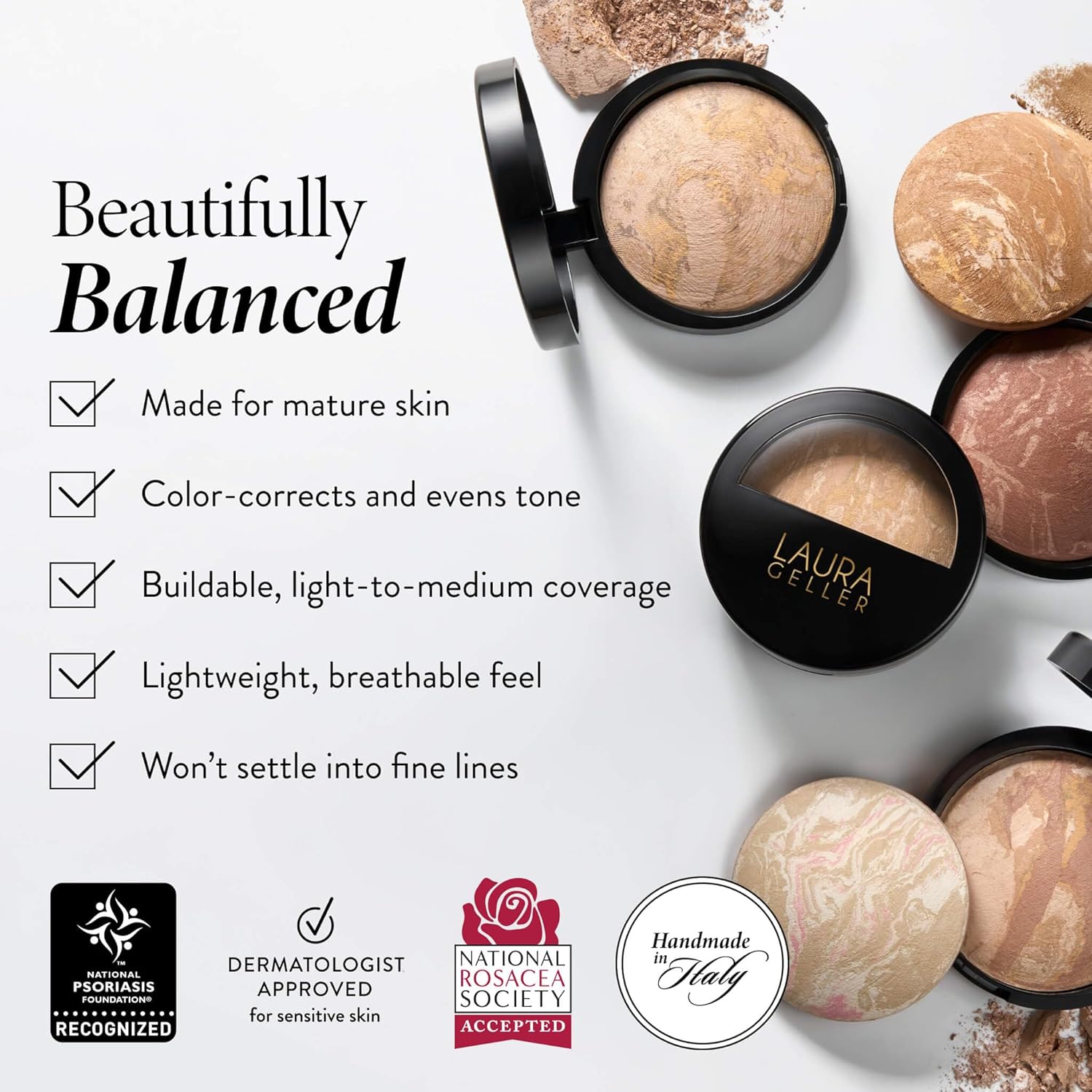 Laura Geller Baked Balance-n-Brighten Powder Foundation Light - Image 3