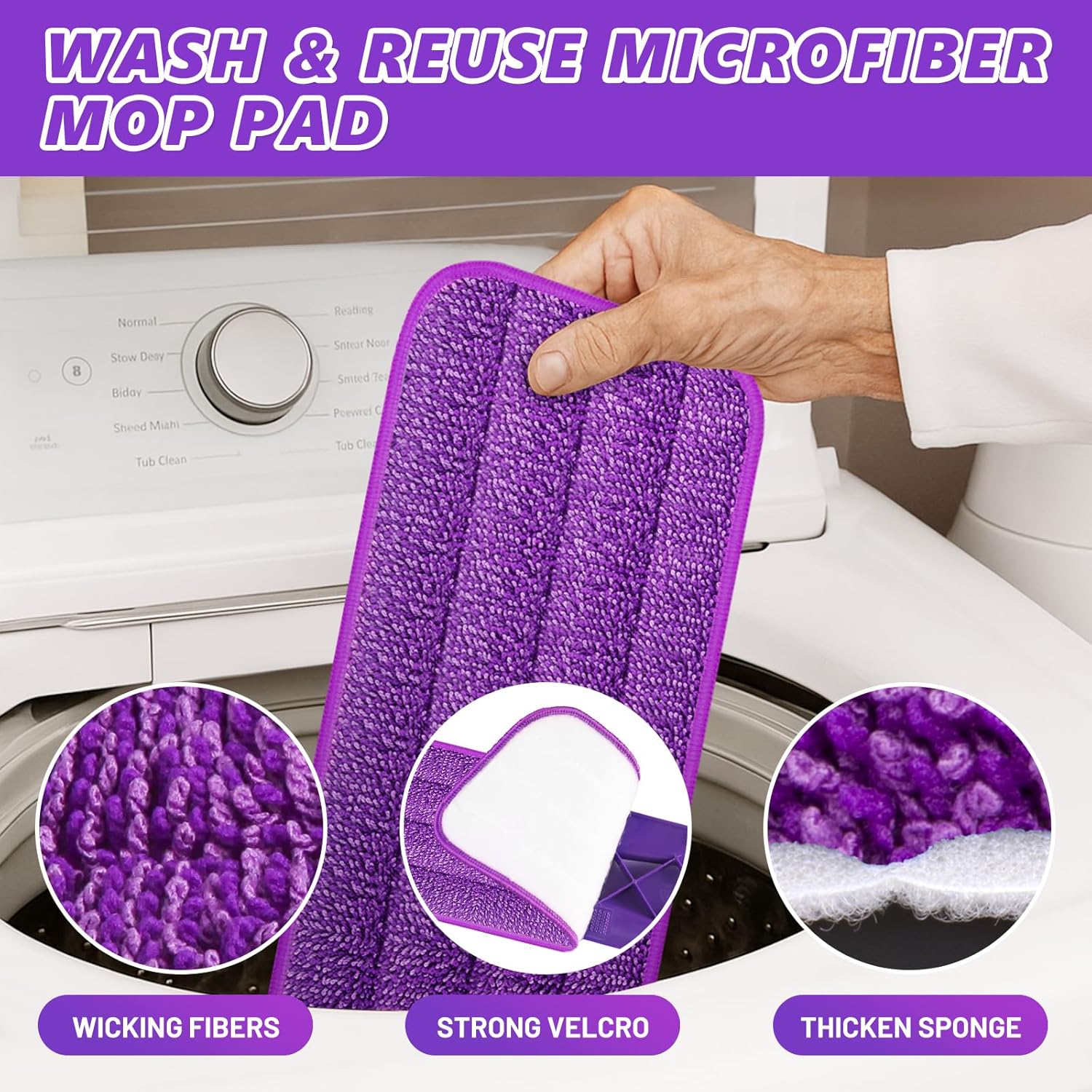 Spray Mop for Floor Cleaning with 3 Microfiber Pads - Image 3
