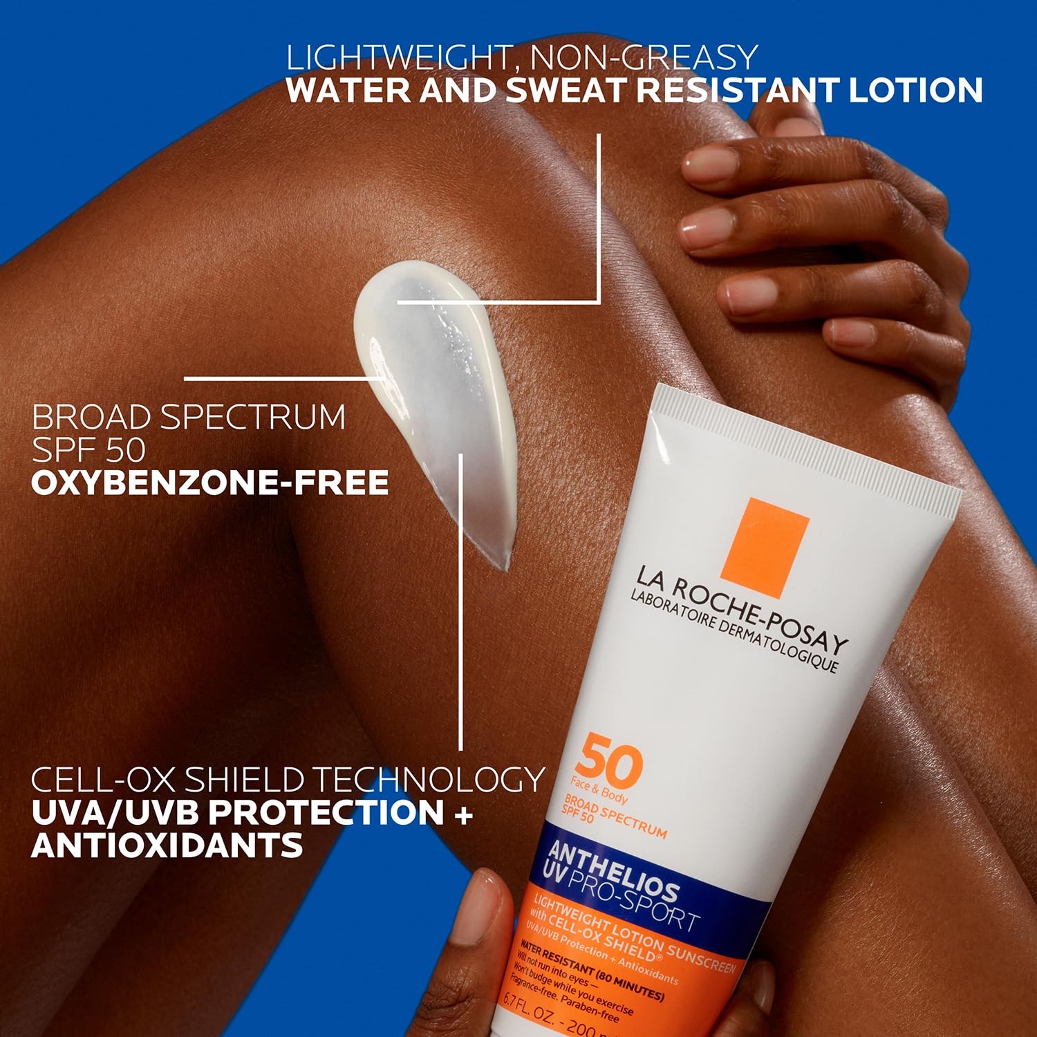 La Roche-Posay Anthelios UV Pro-Sport SPF 50 Face & Body Sunscreen Lotion - Image 3