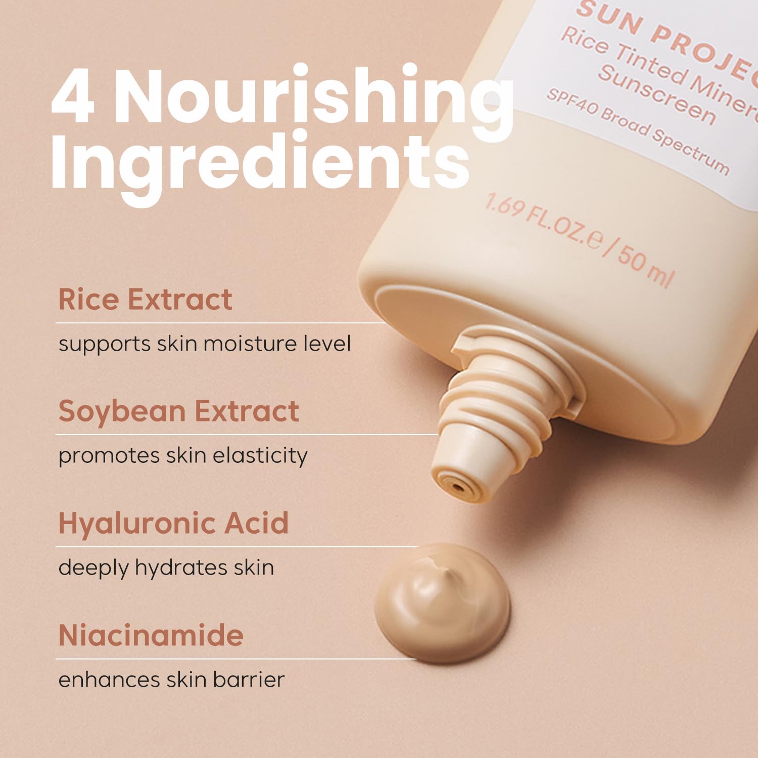 Thankyou Farmer Rice Tinted Mineral Sunscreen SPF 40 – Korean Zinc Oxide Face Sunscreen - Image 4