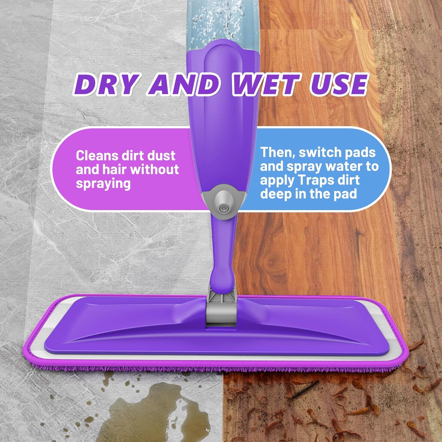 Spray Mop for Floor Cleaning with 3 Microfiber Pads - Image 4