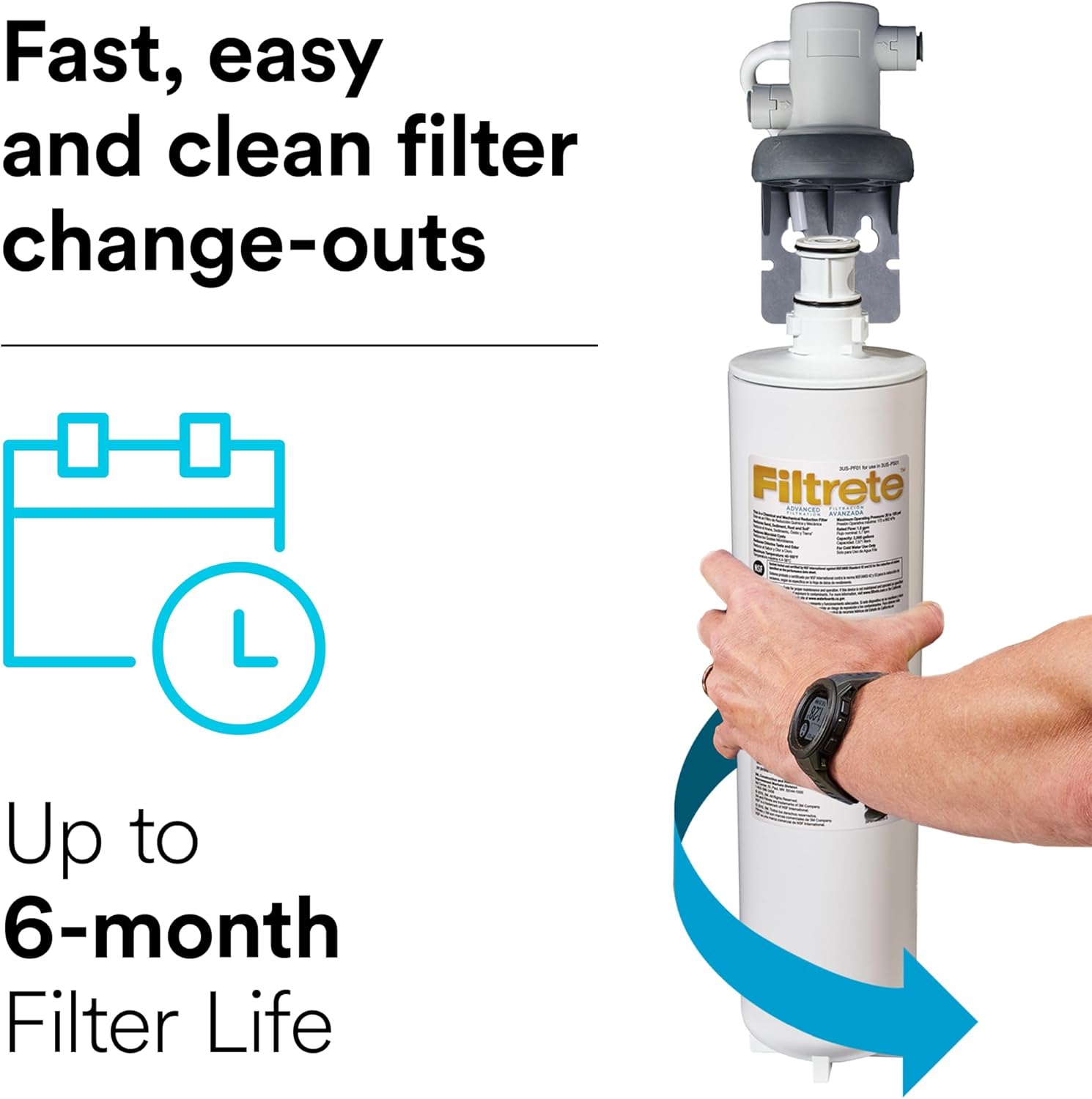 Filtrete Advanced Under Sink Water Filter Cartridge 3US-PF01 - Image 5